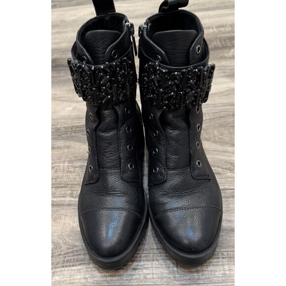 Karl Lagerfeld Paris Pippa Lug Sole Combat Boot size 6.5 - Picture 5 of 6